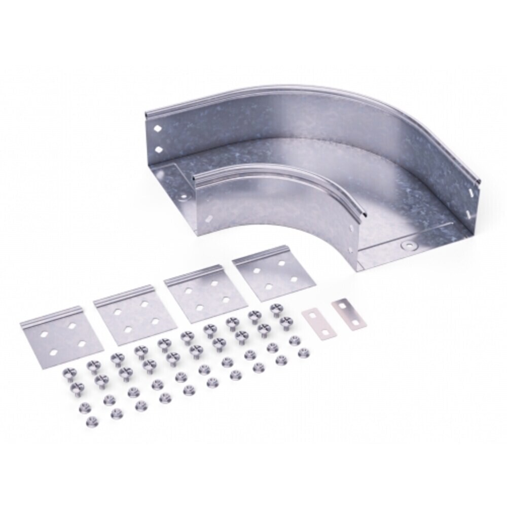 Угол для лотка горизонтальный 90° DKC 200х80 мм с креплением (36024K/36024KDIY)